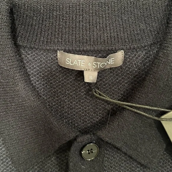 Slate & Stone Navy Knit Button Cardigan XL Grandpacore Academia Minimalist NWT - Picture 7 of 8